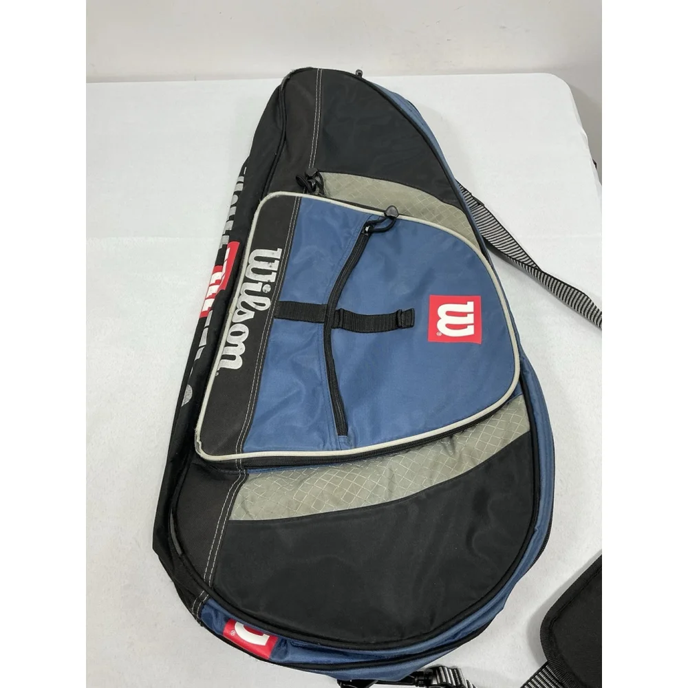 wilson pro staff Racket Bag Blue Black 30x14x6 Shoulder Strap
